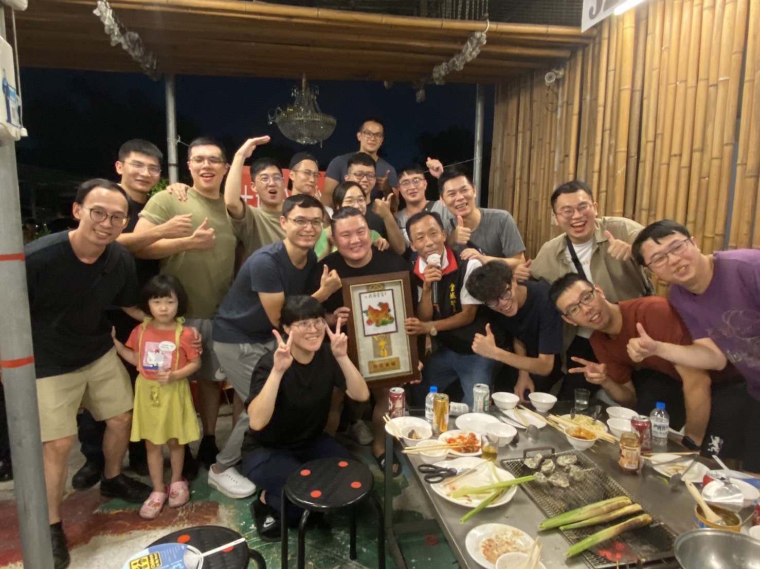 新北市金城派出所 歡渡中秋舉辦烤肉 慰勞員警弟兄辛勤