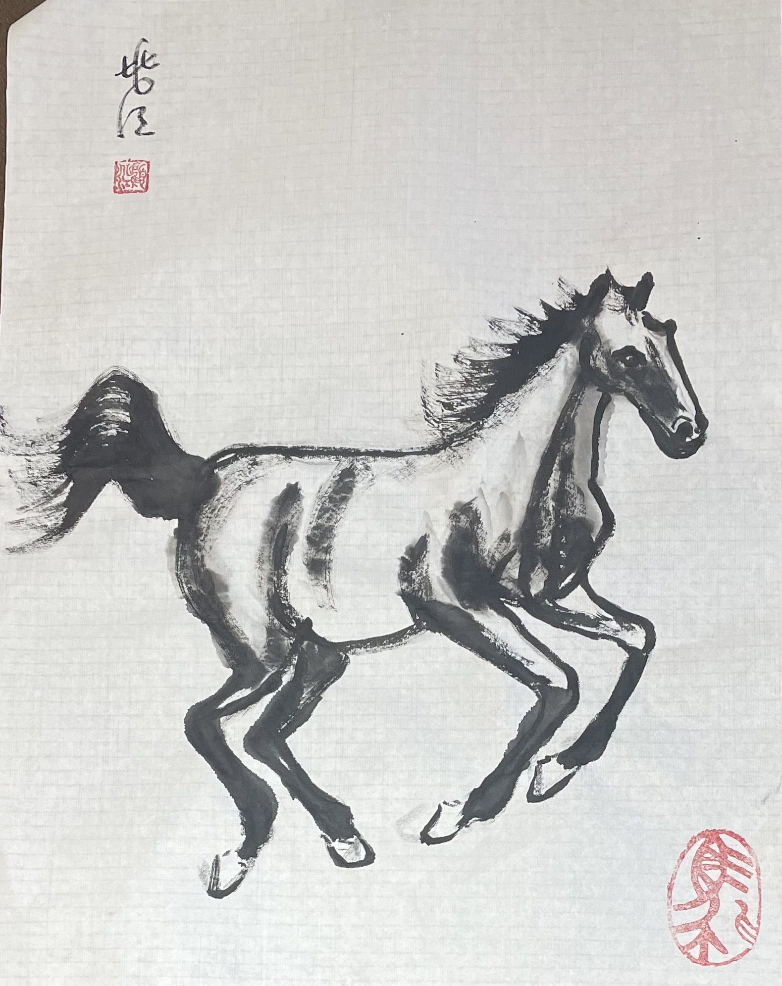顧兆江老師新春揮毫贈聯  為民眾祈福送暖