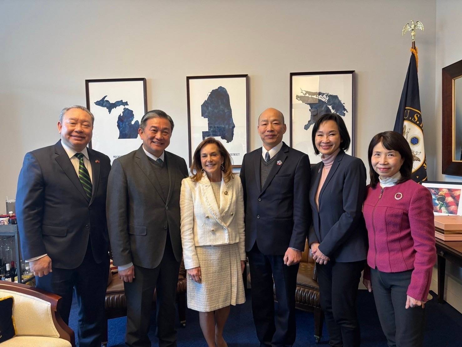 韓國瑜：感謝美國聯邦參眾議員長期支持台灣，盼持續合作深化雙邊友好關係