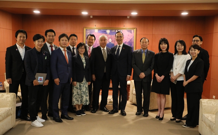 朱主席會見日本跨黨派國會議員 暢談台日國防、經濟、科技合作
